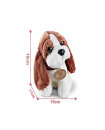 Plush pet dog set and cage / 8pcs - Brown